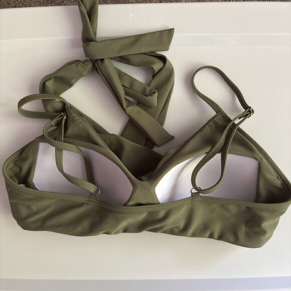 2 Piece Crisscross Strap Across Body Ruched Full Coverage Bottom Swimsuit Sm. #A - Picture 4 of 8